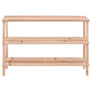 vidaXL 3-szintes tömör fenyőfa cipőtartó
