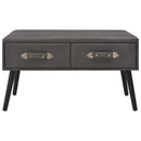 vidaXL szürke műbőr pad fiókokkal 80 cm