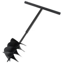 vidaXL fekete acél földfúró markolattal 250 mm