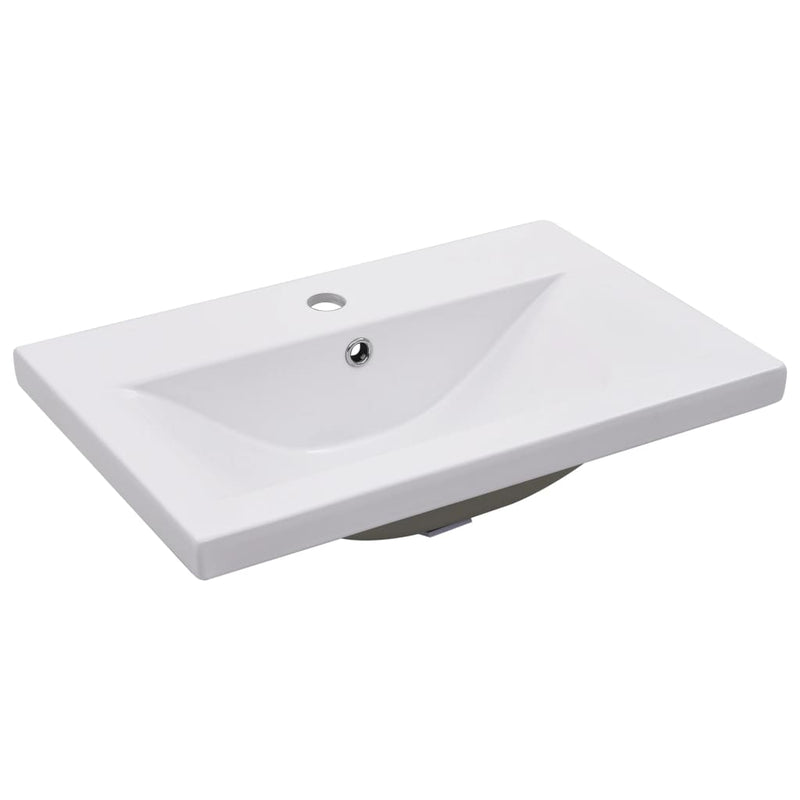 vidaXL fehér kerámia beépíthető mosdókagyló 61 x 39,5 x 18,5 cm