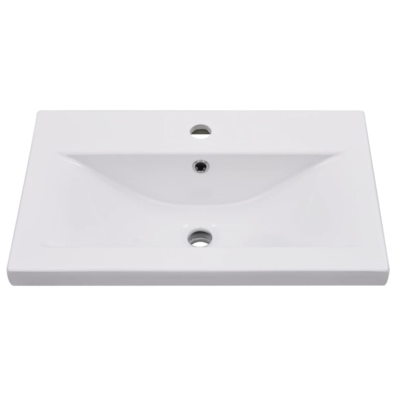 vidaXL fehér kerámia beépíthető mosdókagyló 61 x 39,5 x 18,5 cm