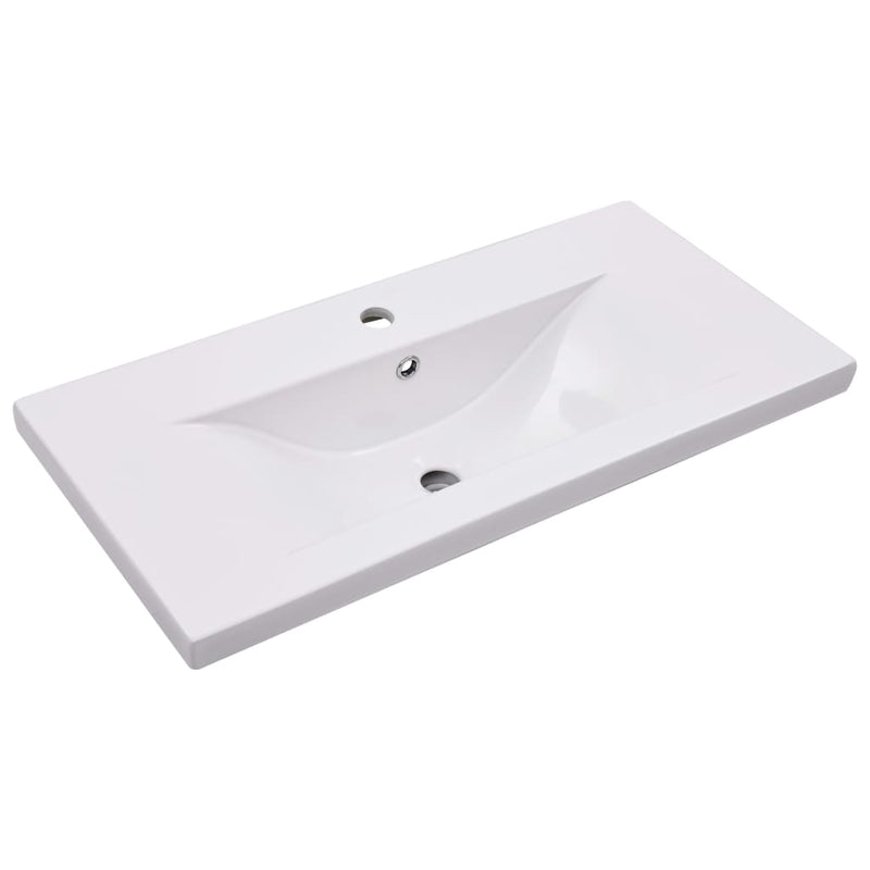 vidaXL fehér kerámia beépíthető mosdókagyló 81 x 39,5 x 18,5 cm