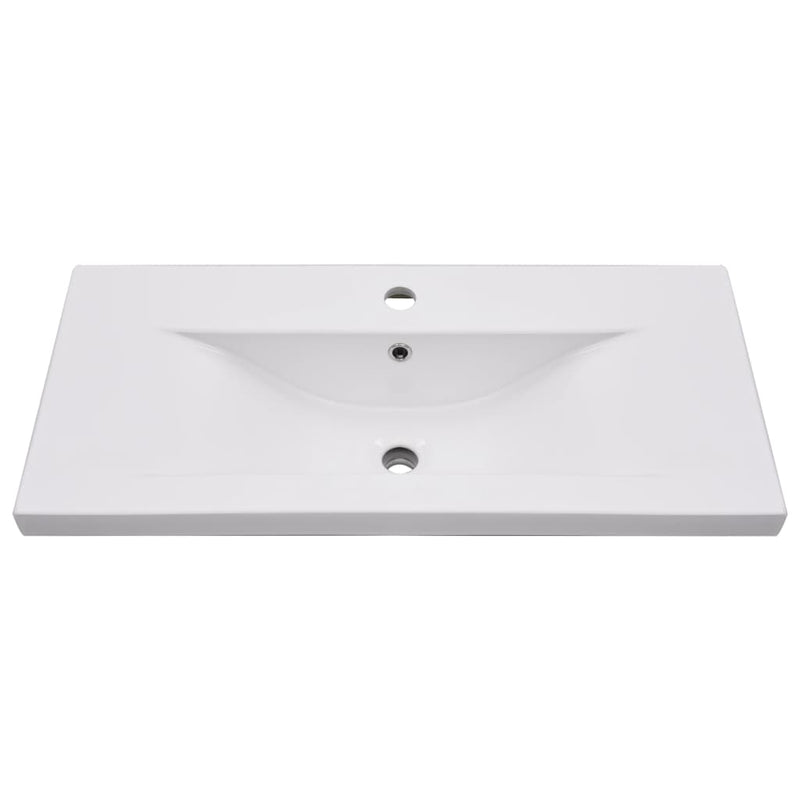 vidaXL fehér kerámia beépíthető mosdókagyló 81 x 39,5 x 18,5 cm