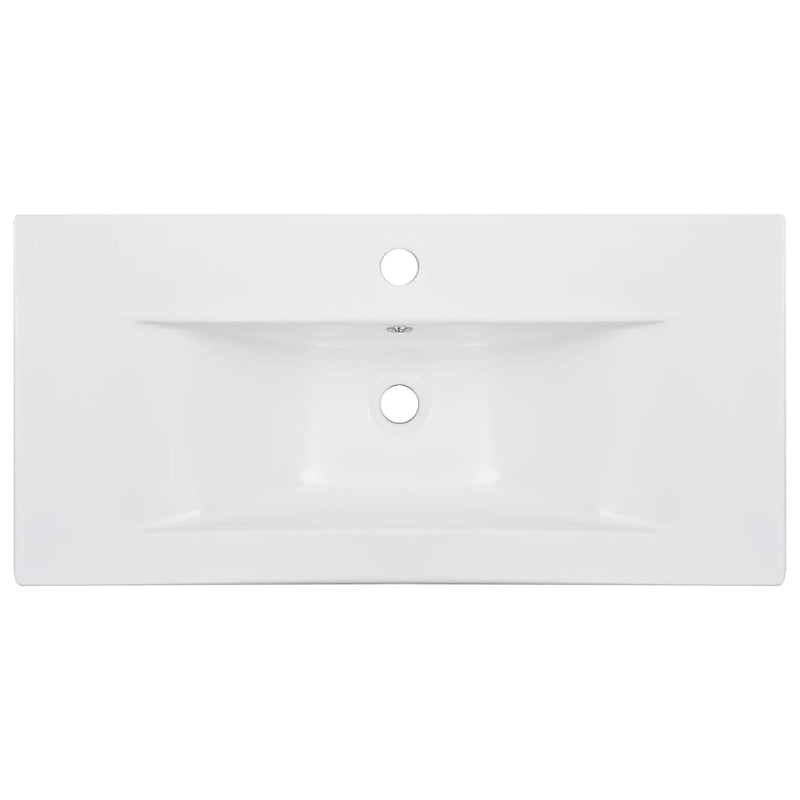 vidaXL fehér kerámia beépíthető mosdókagyló 81 x 39,5 x 18,5 cm