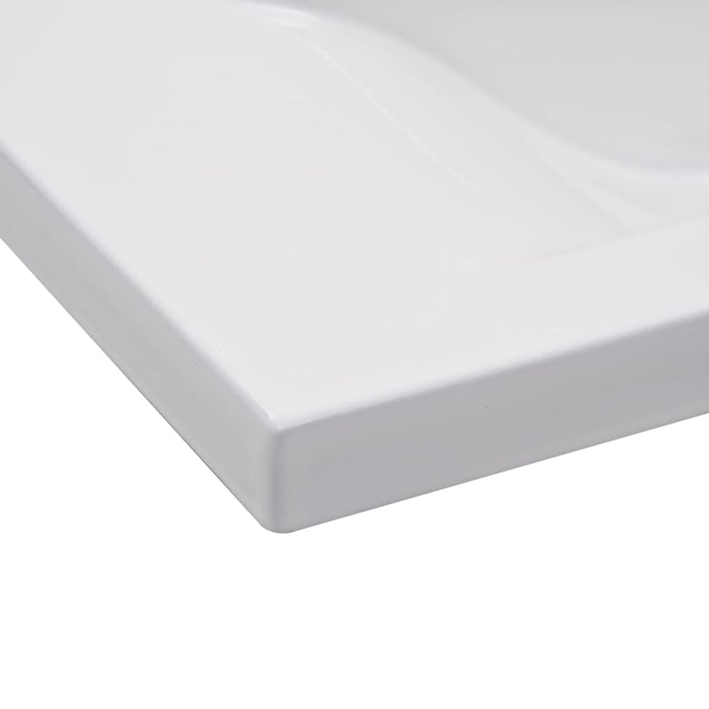 vidaXL fehér kerámia beépíthető mosdókagyló 81 x 39,5 x 18,5 cm