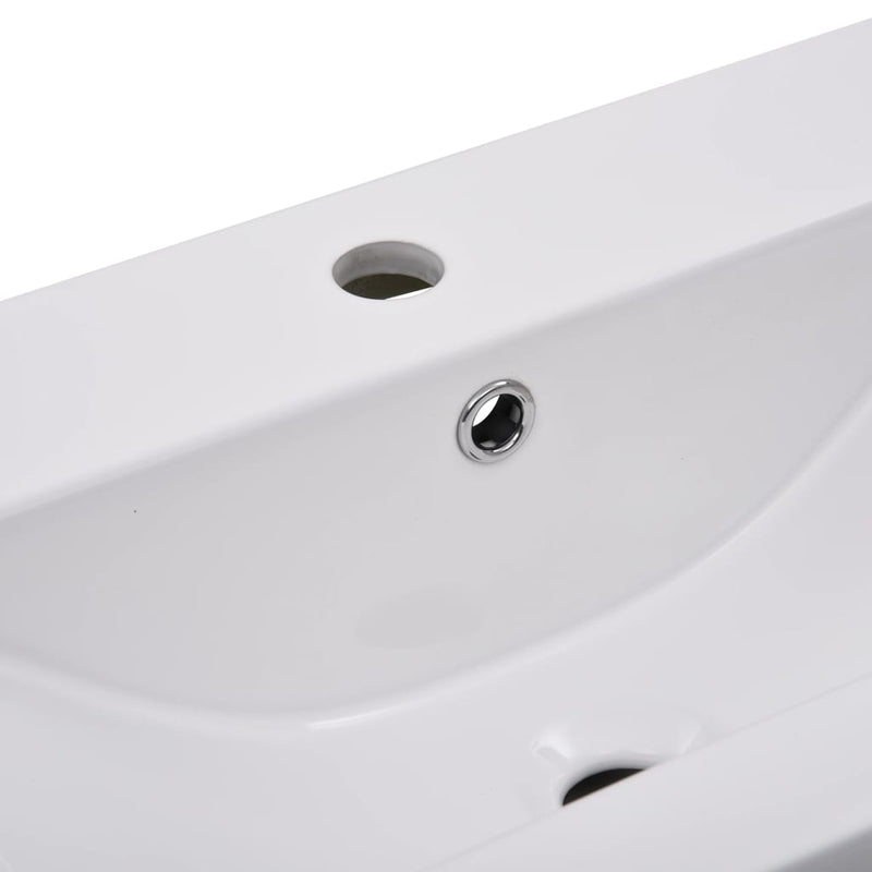 vidaXL fehér kerámia beépíthető mosdókagyló 81 x 39,5 x 18,5 cm