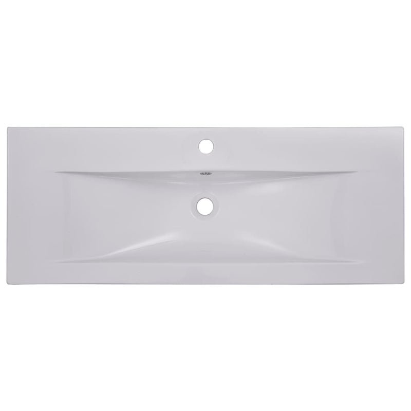 vidaXL fehér kerámia beépíthető mosdókagyló 101 x 39,5 x 18,5 cm