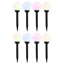 vidaXL 8 db napelemes kültéri LED gömblámpa 15 cm RGB
