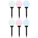 vidaXL 6 db napelemes kültéri LED gömblámpa 20 cm RGB