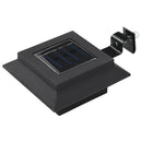 vidaXL 12 db fekete négyzet alakú kültéri napelemes LED lámpa 12 cm
