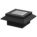 vidaXL 12 db fekete négyzet alakú kültéri napelemes LED lámpa 12 cm