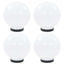 vidaXL 4 db LED gömblámpa 20 cm PMMA