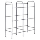 vidaXL ezüstszínű acél tárolópolc 6 ládához 96 x 33 x 116 cm