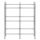 vidaXL ezüstszínű acél tárolópolc 6 ládához 96 x 33 x 116 cm