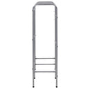 vidaXL ezüstszínű acél tárolópolc 6 ládához 96 x 33 x 116 cm