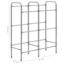 vidaXL ezüstszínű acél tárolópolc 6 ládához 96 x 33 x 116 cm