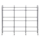 vidaXL ezüstszínű acél tárolópolc 9 ládához 145 x 33 x 116 cm