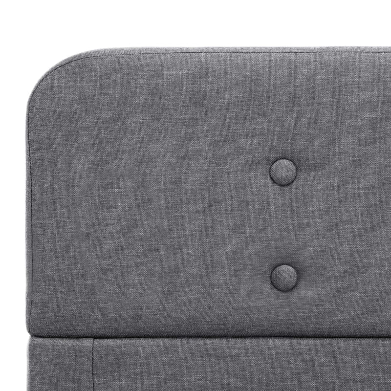 vidaXL világosszürke szövetkárpitozású ágykeret 100 x 200 cm