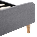 vidaXL világosszürke szövetkárpitozású ágykeret 100 x 200 cm