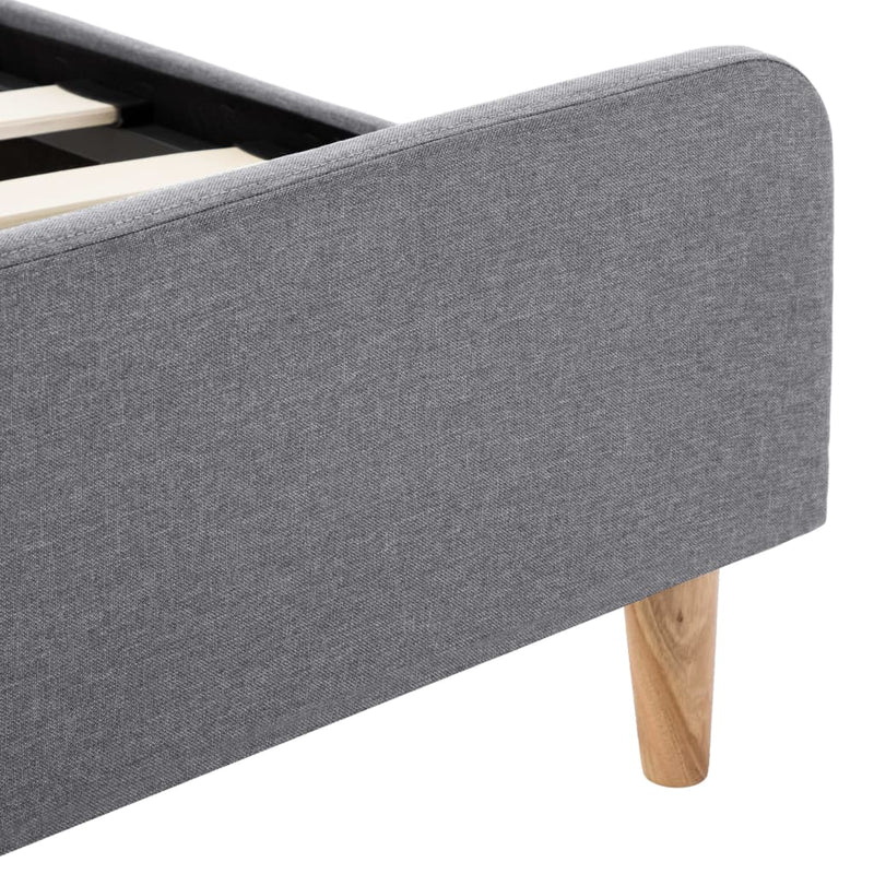 vidaXL világosszürke szövetkárpitozású ágykeret 100 x 200 cm