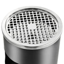 vidaXL szürke acél hamutartó szemeteskukával 30 L