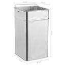 vidaXL rozsdamentes acél szemeteskuka hamutartóval 36 liter