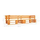 vidaXL 2 személyes mézbarna fa kerti raklapkanapé