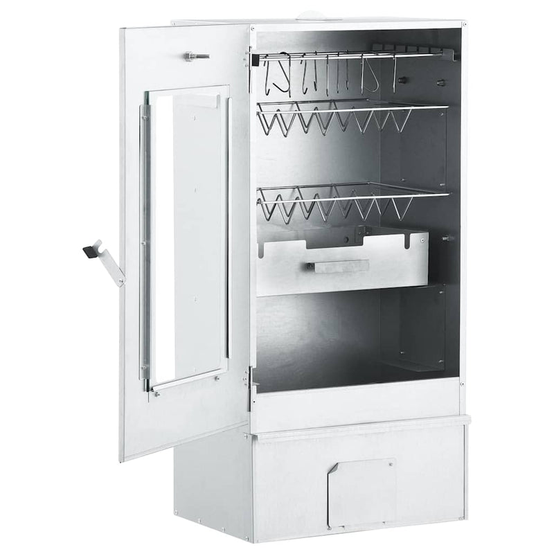 vidaXL BBQ füstölő 1 kg faaprítékkal 44,5 x 29 x 83 cm