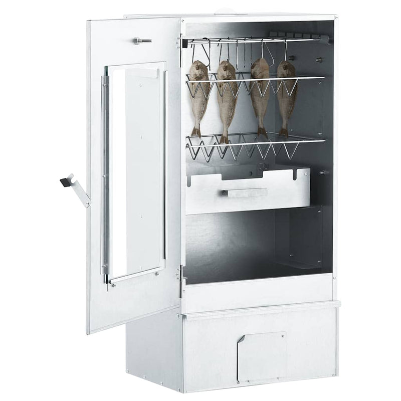 vidaXL BBQ füstölő 1 kg faaprítékkal 44,5 x 29 x 83 cm