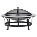 vidaXL rozsdamentes acél kültéri tűztál grillráccsal 76 cm