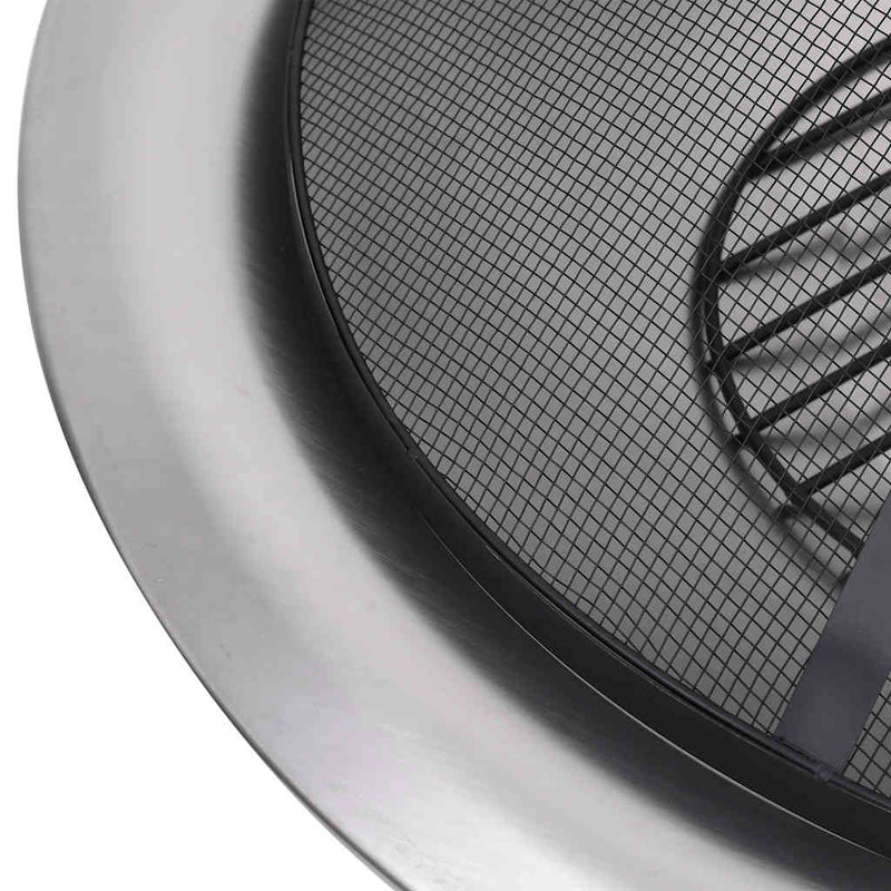 vidaXL rozsdamentes acél kültéri tűztál grillráccsal 76 cm