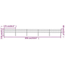 vidaXL fekete lándzsahegyes tetejű kerti acélkerítés 8,5 x 0,6 m