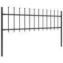 vidaXL fekete acélkerítés lándzsás tetejű 1673 x 60 cm