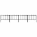 vidaXL fekete acélkerítés lándzsás tetejű 671 x 100 cm