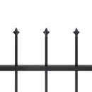 vidaXL fekete acélkerítés lándzsás tetejű 671 x 100 cm