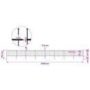 vidaXL fekete acél kerti kerítés lándzsás tetejű 1339 x 120 cm