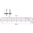 vidaXL fekete acél kerti kerítés lándzsás tetejű 1005 x 150 cm