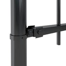 vidaXL fekete acélkerítés karikás tetejű 1506 x 60 cm