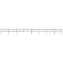 vidaXL fekete acélkerítés karimás tetejű 1426 x 80 cm