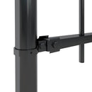 vidaXL fekete acélkerítés karikás tetejű 337 x 100 cm