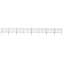 vidaXL fekete hajlított tetejű acélkerítés 13,6 x 1 m