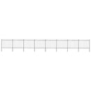 vidaXL fekete acélkerítés karikás tetejű 1426 x 150 cm