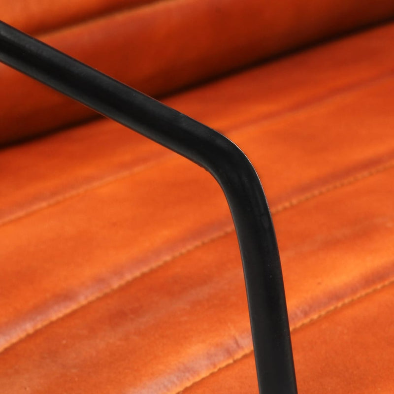 vidaXL sárgásbarna valódi bőr karosszék