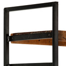 vidaXL 4 szintes tömör újrahasznosított fa könyvespolc 124x30x180 cm