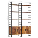 vidaXL 4 szintes tömör újrahasznosított fa könyvespolc 124x30x180 cm