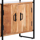 vidaXL 4-szintes tömör akácfa könyvespolc 124 x 30 x 180 cm