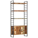 vidaXL 4 szintes tömör újrahasznosított fa könyvespolc 80x30x180 cm