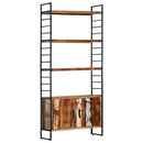 vidaXL 4 szintes tömör újrahasznosított fa könyvespolc 80x30x180 cm