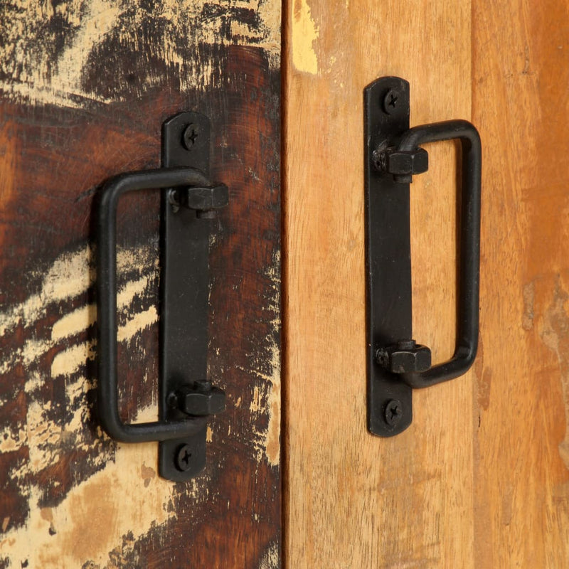 vidaXL 4 szintes tömör újrahasznosított fa könyvespolc 80x30x180 cm