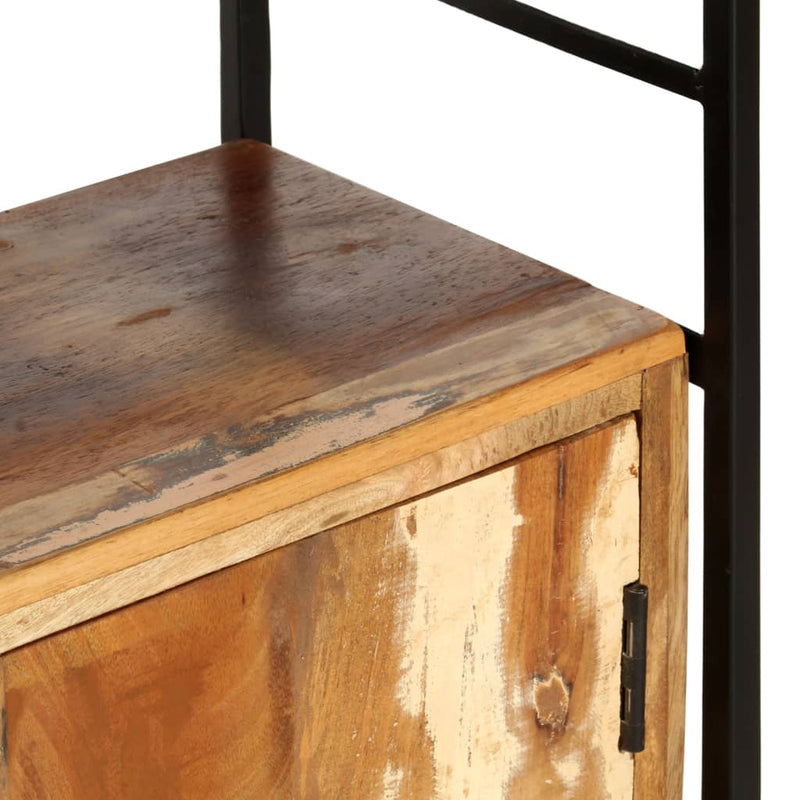 vidaXL 4 szintes tömör újrahasznosított fa könyvespolc 80x30x180 cm